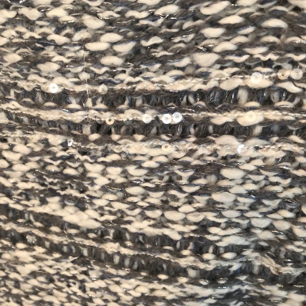 Abercrombie & Fitch V-neck Sequin Sweater Gray Size Small